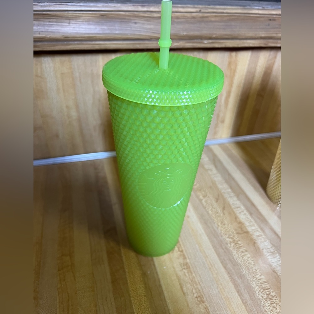 Starbucks Halloween edition glow in the dark neon studded tumbler. EUC